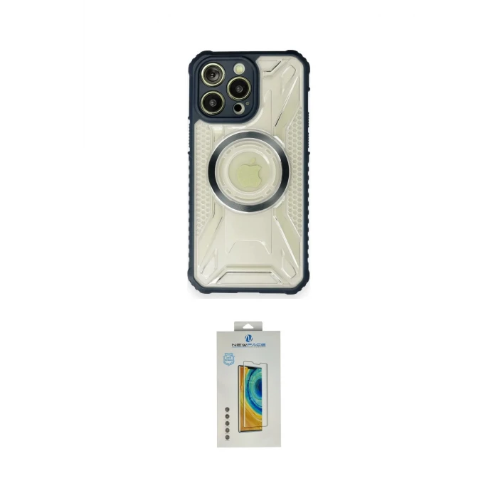 ieg™ iPhone 12 Pro Kılıf Kutup Modern - Siyah Polymer Nano Ekran Koruyucu