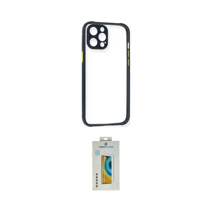 ieg™ iPhone 12 Pro Kılıf Nova Asil Özel Seri - Siyah Polymer Nano Ekran Koruyucu