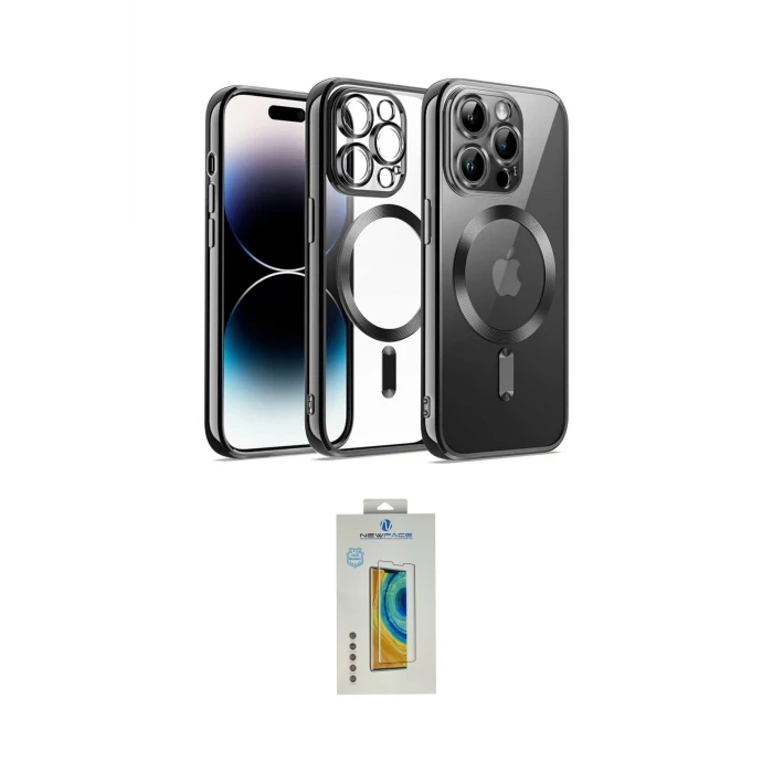 ieg™ iPhone 12 Pro Kılıf Nova Işık Özel Seri - Siyah Polymer Nano Ekran Koruyucu