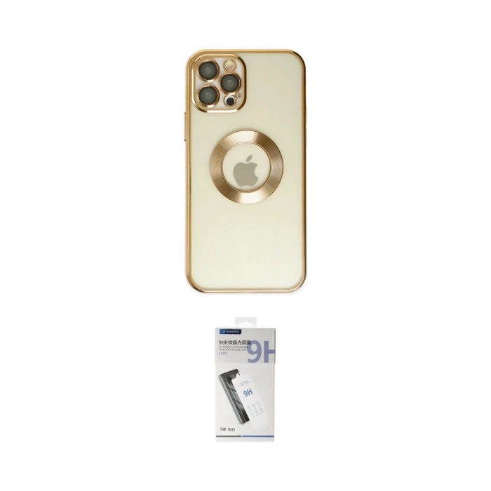 ieg™ iPhone 12 Pro Kılıf Pusula Form - Şeffaf Uv Polymer Nano Ekran Koruyucu