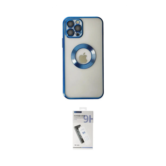 ieg™ iPhone 12 Pro Kılıf Pusula Form - Şeffaf Uv Polymer Nano Ekran Koruyucu