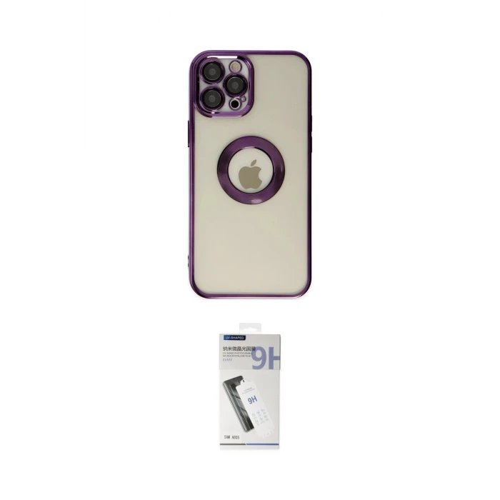 ieg™ iPhone 12 Pro Kılıf Pusula Form - Şeffaf Uv Polymer Nano Ekran Koruyucu