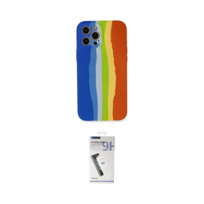 ieg™ iPhone 12 Pro Kılıf Yadigar Çizgi - Şeffaf Uv Polymer Nano Ekran Koruyucu
