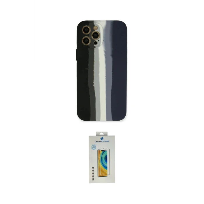ieg™ iPhone 12 Pro Kılıf Yadigar Çizgi - Siyah Polymer Nano Ekran Koruyucu