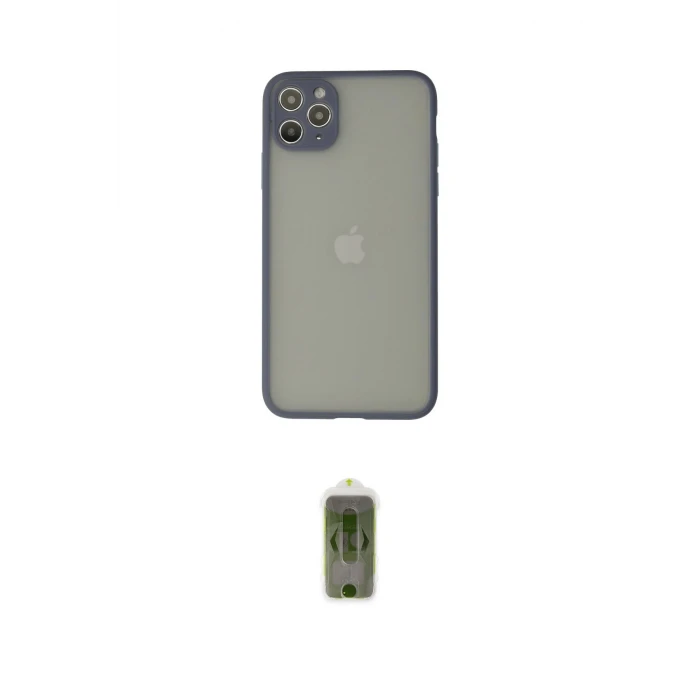 ieg™ iPhone 12 Pro Max Kılıf Ahenk Çizgi Serisi - Siyah Joko Magic 5D Hayalet Cam