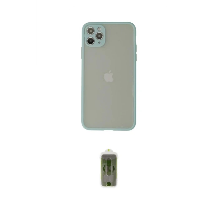 ieg™ iPhone 12 Pro Max Kılıf Ahenk Çizgi Serisi - Siyah Joko Magic 5D Hayalet Cam