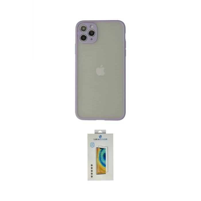 ieg™ iPhone 12 Pro Max Kılıf Ahenk Çizgi Serisi - Siyah Polymer Nano Ekran Koruyucu