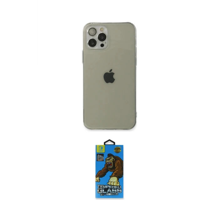 ieg™ iPhone 12 Pro Max Kılıf Ahenk Doku - Siyah 18D Cam Ekran Koruyucu