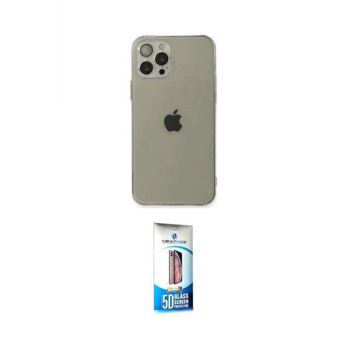 ieg™ iPhone 12 Pro Max Kılıf Ahenk Doku - Siyah 5D Eko Cam Ekran Koruyucu