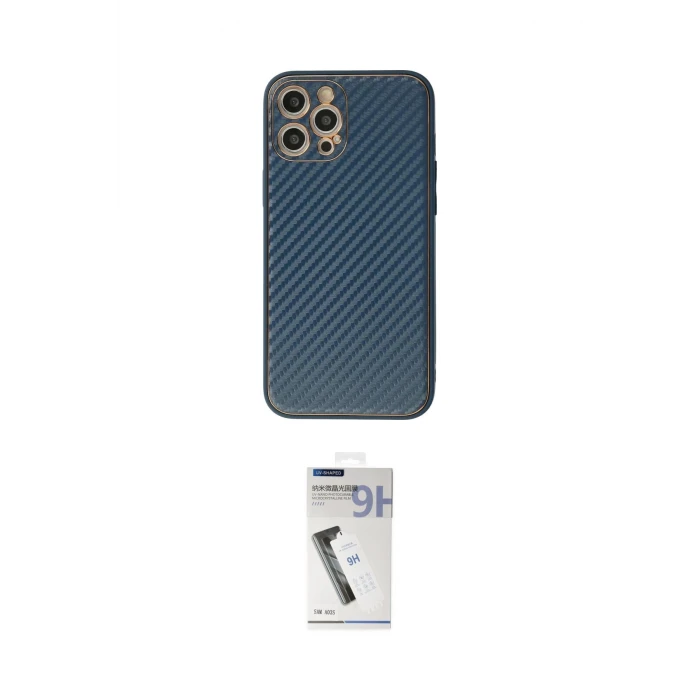 ieg™ iPhone 12 Pro Max Kılıf Ahenk Işık - Şeffaf Uv Polymer Nano Ekran Koruyucu