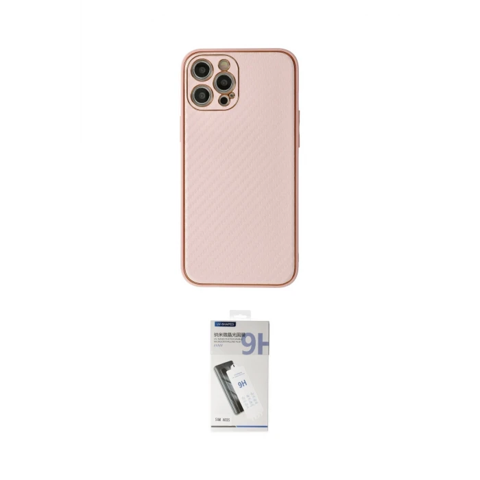 ieg™ iPhone 12 Pro Max Kılıf Ahenk Işık - Şeffaf Uv Polymer Nano Ekran Koruyucu