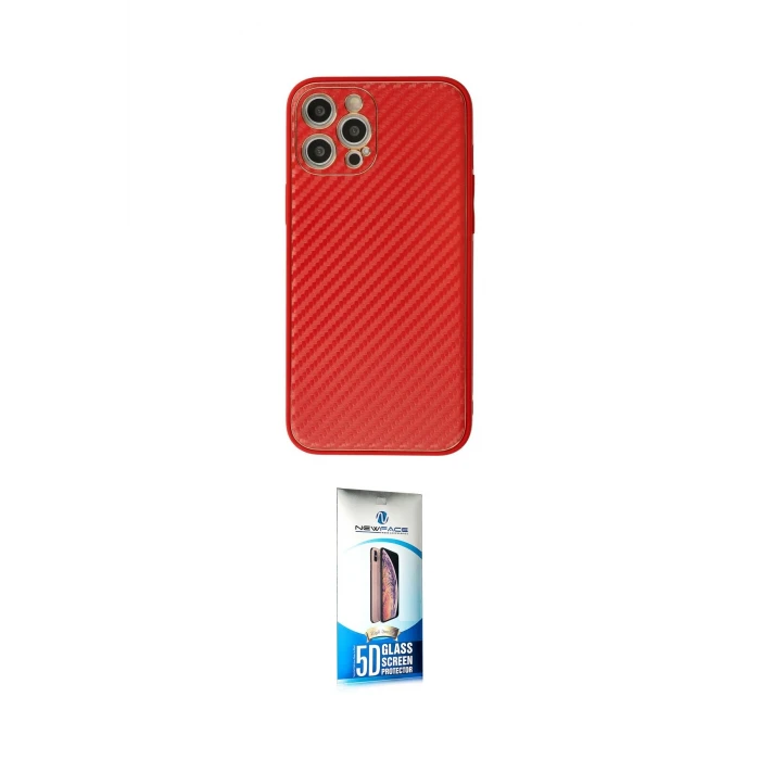 ieg™ iPhone 12 Pro Max Kılıf Ahenk Işık - Siyah 5D Eko Cam Ekran Koruyucu
