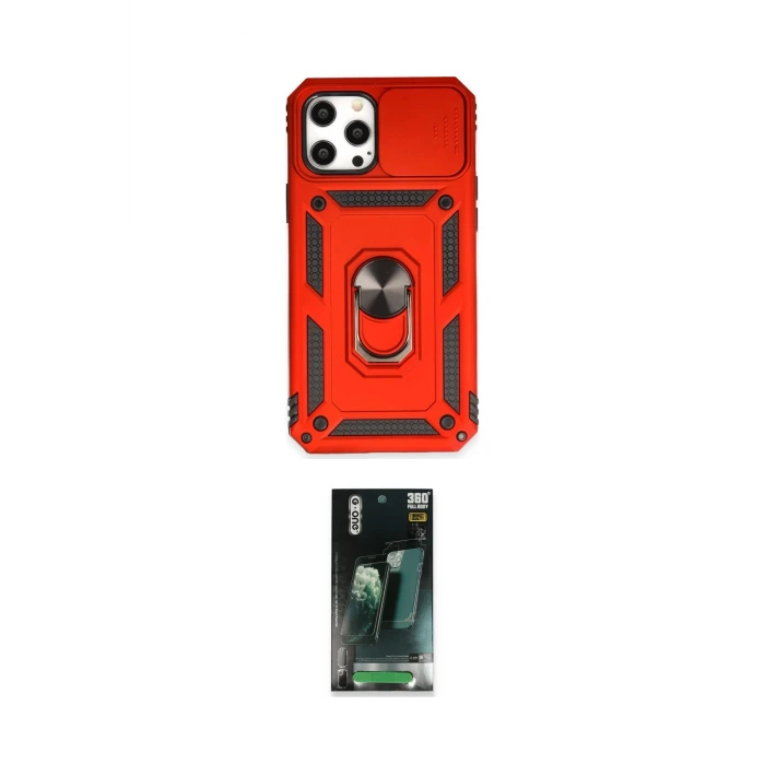 ieg™ iPhone 12 Pro Max Kılıf Ahenk Klasik - Şeffaf 360 Full Body Arka Koruyucu