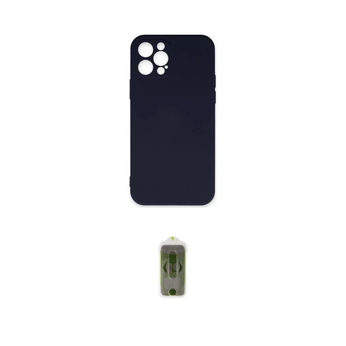 ieg™ iPhone 12 Pro Max Kılıf Ahenk Serisi - Siyah Joko Magic 5D Hayalet Cam