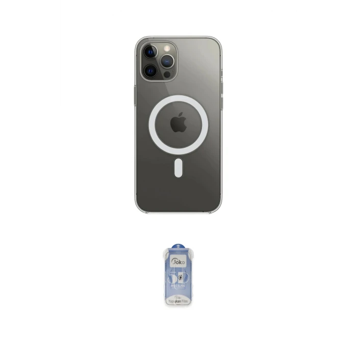 ieg™ iPhone 12 Pro Max Kılıf Ahenk Yansıma Prime - Siyah Joko Magic 5D Cam