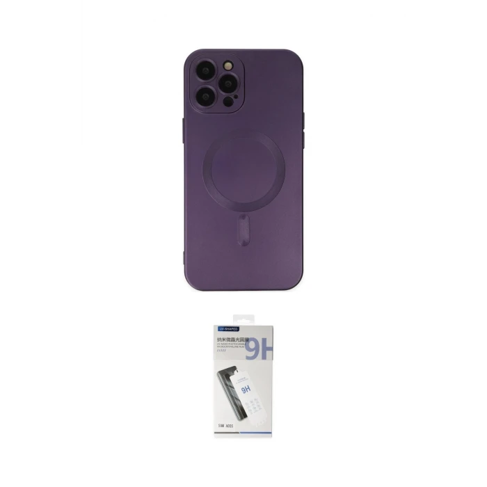 ieg™ iPhone 12 Pro Max Kılıf Akış Minimal Özel Seri - Şeffaf Uv Polymer Nano Ekran Koruyucu