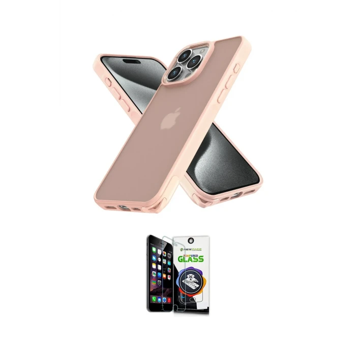 ieg™ iPhone 12 Pro Max Kılıf Atlas Form - Şeffaf Temperli Cam Ekran Koruyucu