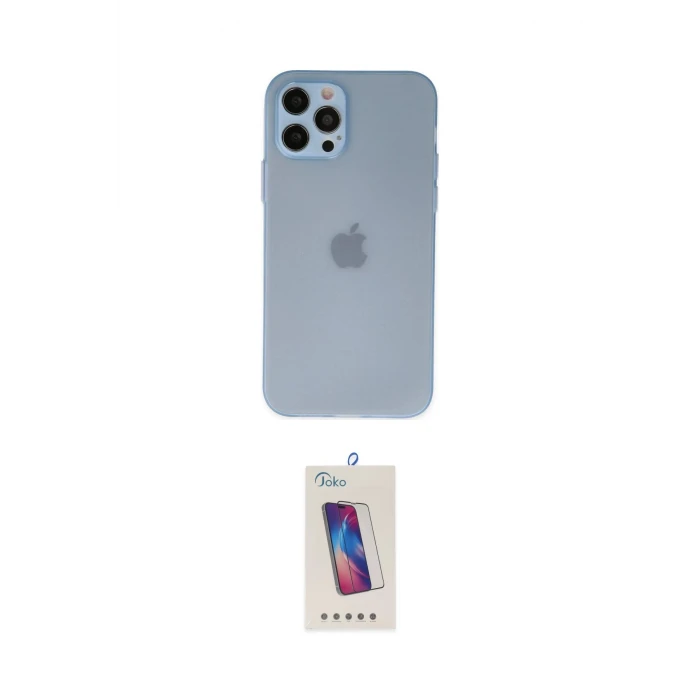ieg™ iPhone 12 Pro Max Kılıf Atlas Minimal Prime - Siyah Joko 5D Cam