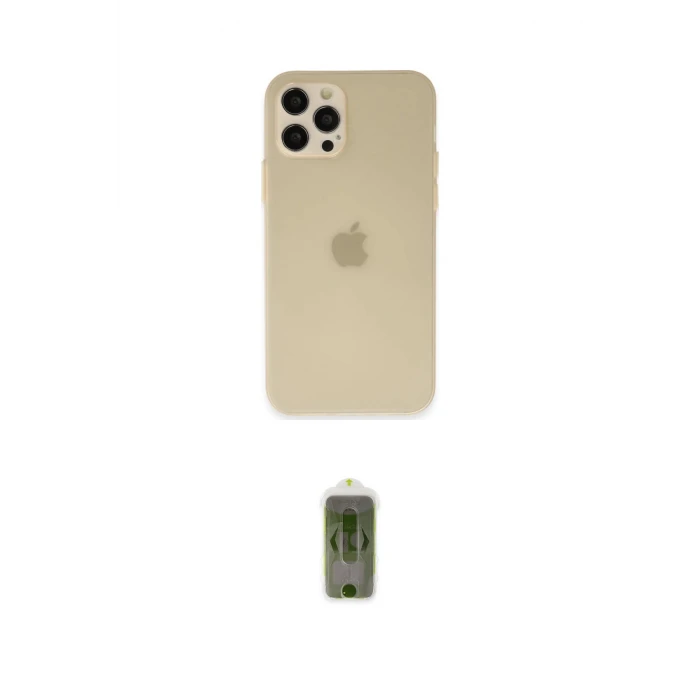 ieg™ iPhone 12 Pro Max Kılıf Atlas Minimal Prime - Siyah Joko Magic 5D Hayalet Cam