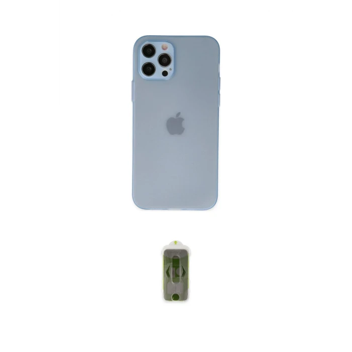 ieg™ iPhone 12 Pro Max Kılıf Atlas Minimal Prime - Siyah Joko Magic 5D Hayalet Cam