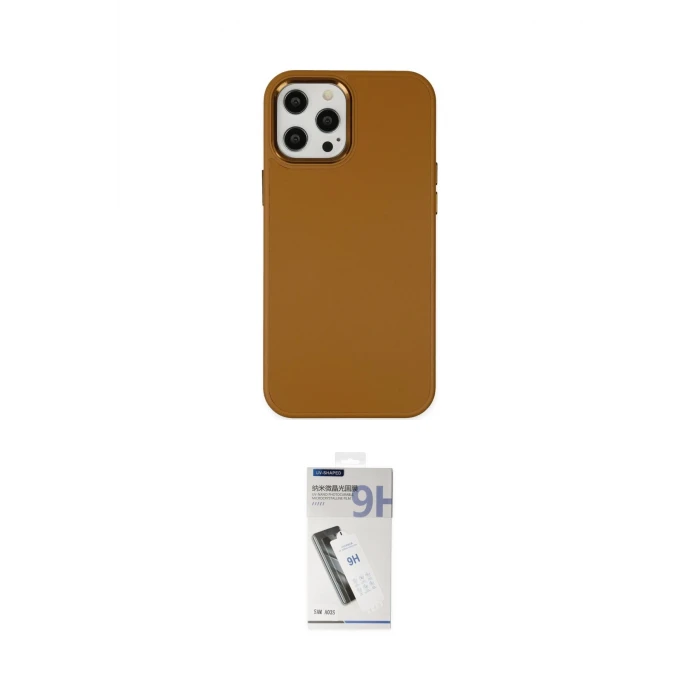ieg™ iPhone 12 Pro Max Kılıf Çekirdek Çizgi - Şeffaf Uv Polymer Nano Ekran Koruyucu