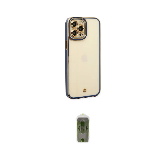 ieg™ iPhone 12 Pro Max Kılıf Çekirdek Klasik Serisi - Siyah Joko Magic 5D Hayalet Cam