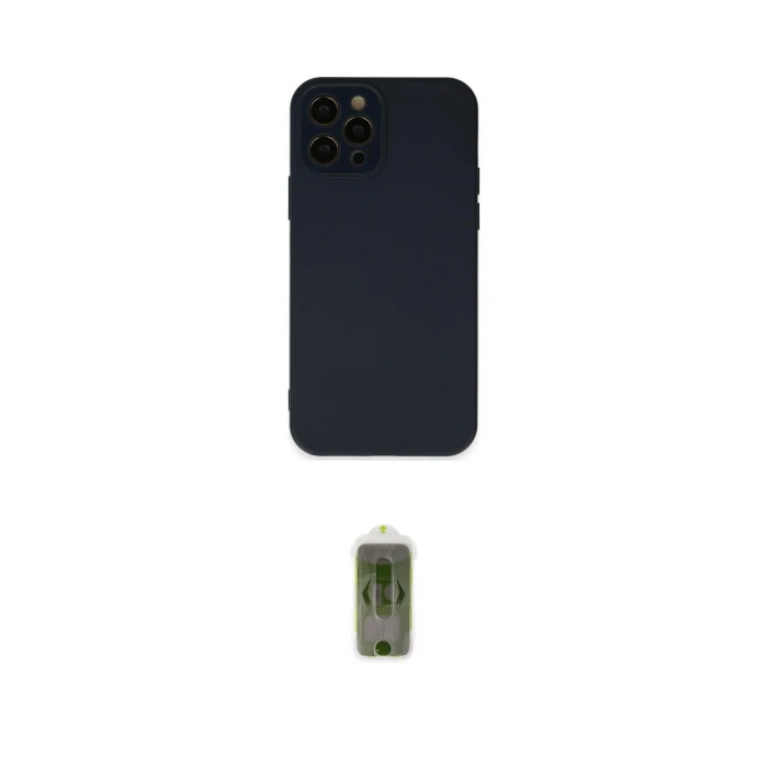 ieg™ iPhone 12 Pro Max Kılıf Çekirdek Modern Serisi - Siyah Joko Magic 5D Hayalet Cam