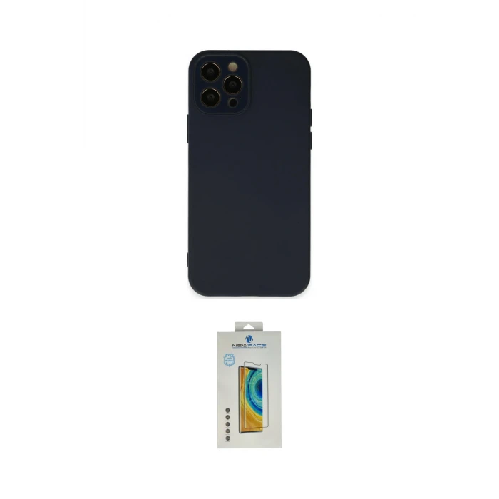 ieg™ iPhone 12 Pro Max Kılıf Çekirdek Modern Serisi - Siyah Polymer Nano Ekran Koruyucu