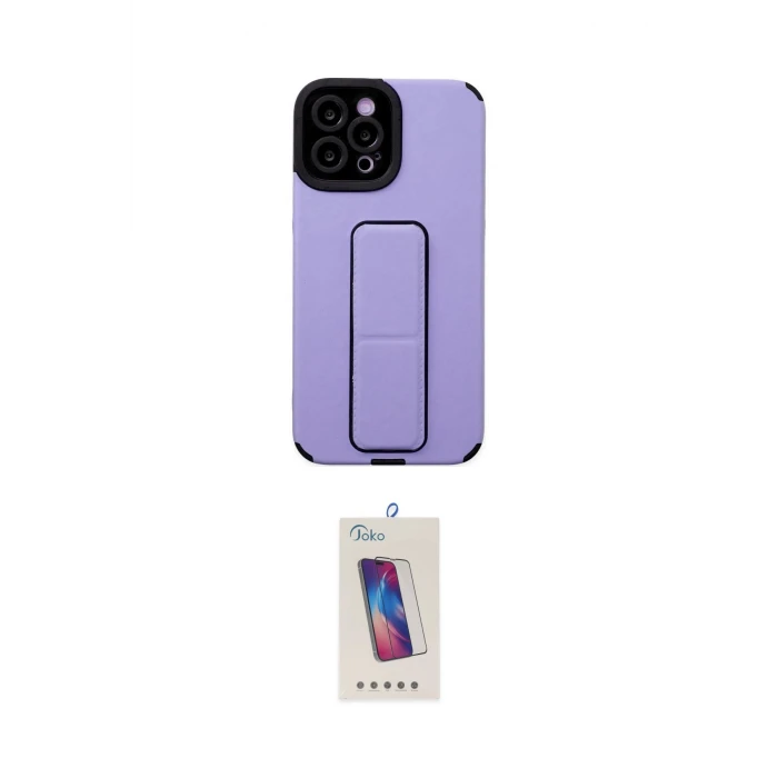 ieg™ iPhone 12 Pro Max Kılıf Çekirdek Yansıma - Siyah Joko 5D Cam