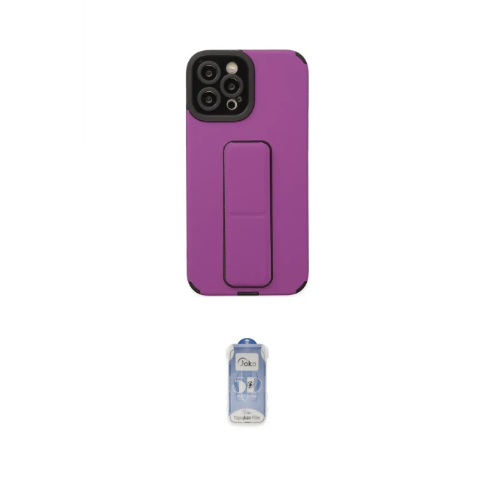 ieg™ iPhone 12 Pro Max Kılıf Çekirdek Yansıma - Siyah Joko Magic 5D Cam