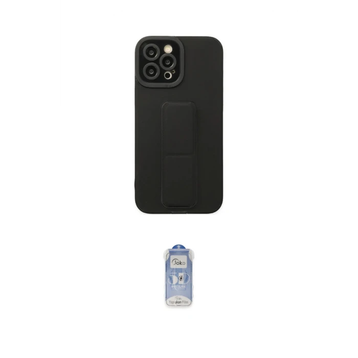 ieg™ iPhone 12 Pro Max Kılıf Çekirdek Yansıma - Siyah Joko Magic 5D Cam