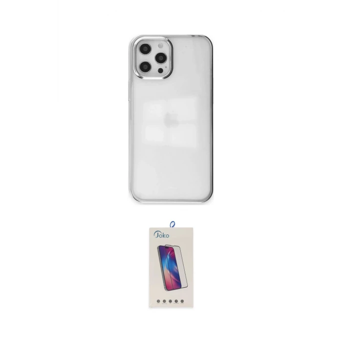 ieg™ iPhone 12 Pro Max Kılıf Doruk Doku Prime - Siyah Joko 5D Cam