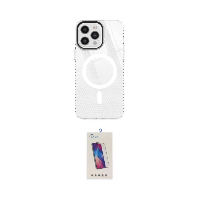 ieg™ iPhone 12 Pro Max Kılıf Doruk Prime - Siyah Joko 5D Cam