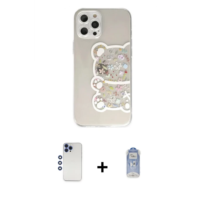 ieg™ iPhone 12 Pro Max Kılıf Eksen Asil Prime - Siyah Joko Magic 5D Cam + Shine Kamera Lens - LT