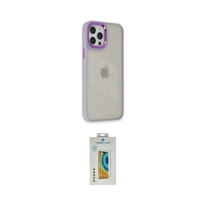 ieg™ iPhone 12 Pro Max Kılıf Eksen Doku Prime - Siyah Polymer Nano Ekran Koruyucu