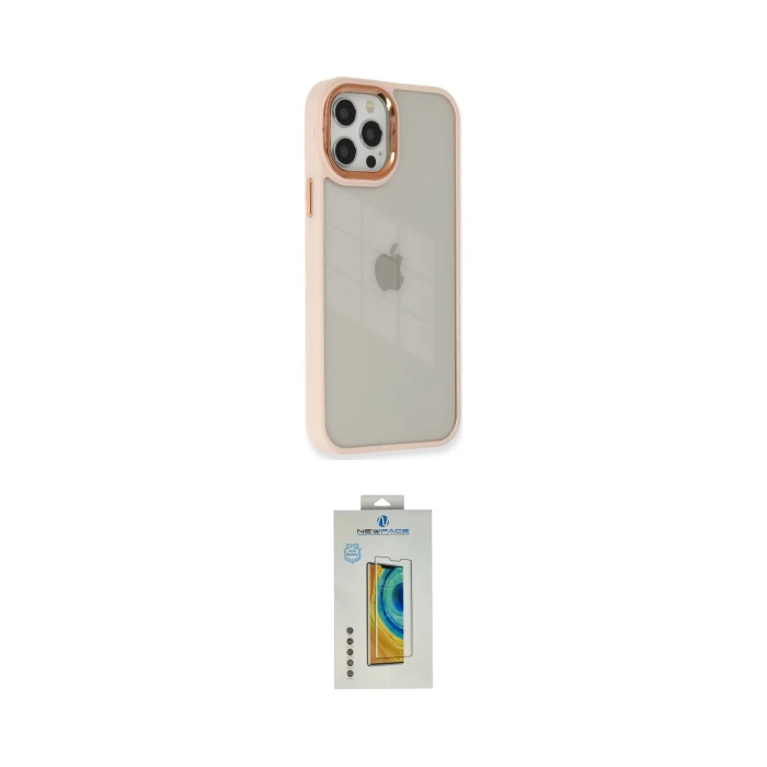 ieg™ iPhone 12 Pro Max Kılıf Eksen Doku Prime - Siyah Polymer Nano Ekran Koruyucu