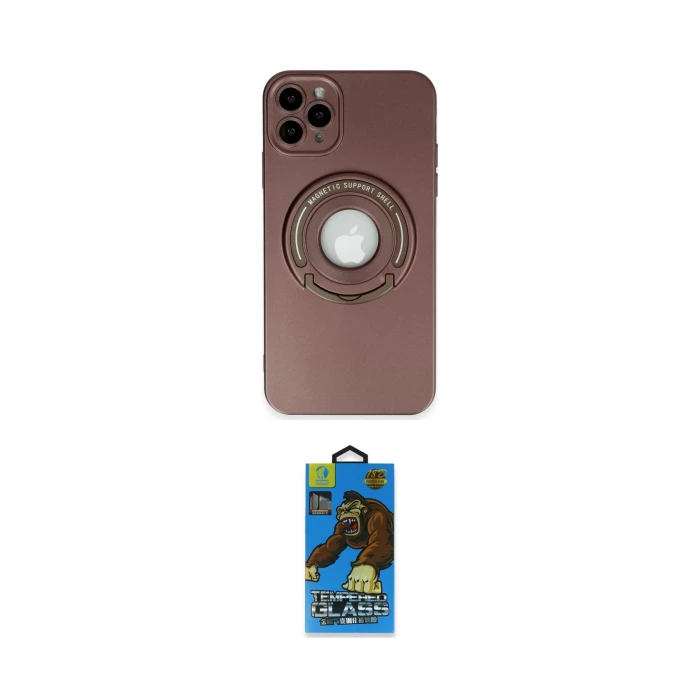 ieg™ iPhone 12 Pro Max Kılıf Eksen Klasik Prime - Siyah 18D Cam Ekran Koruyucu