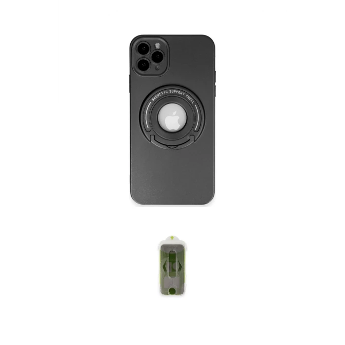ieg™ iPhone 12 Pro Max Kılıf Eksen Klasik Prime - Siyah Joko Magic 5D Hayalet Cam