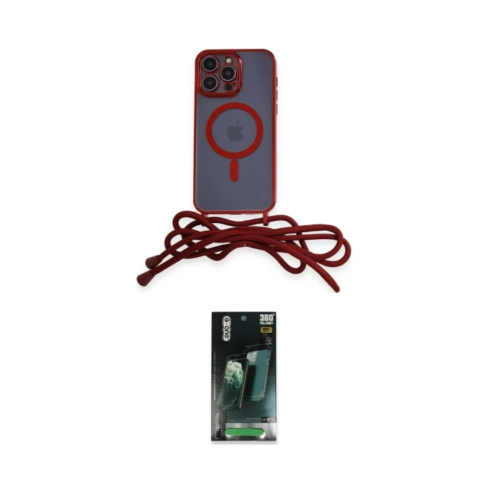 ieg™ iPhone 12 Pro Max Kılıf Eksen Özel Seri - Siyah 360 Mat Full Body Arka Koruyucu