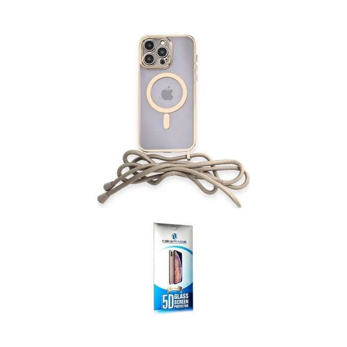 ieg™ iPhone 12 Pro Max Kılıf Eksen Özel Seri - Siyah 5D Eko Cam Ekran Koruyucu