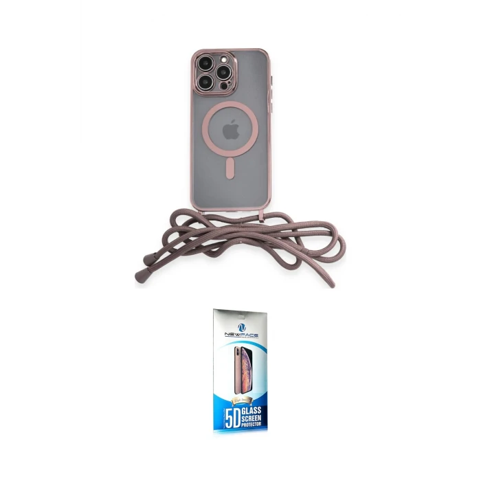 ieg™ iPhone 12 Pro Max Kılıf Eksen Özel Seri - Siyah 5D Eko Cam Ekran Koruyucu
