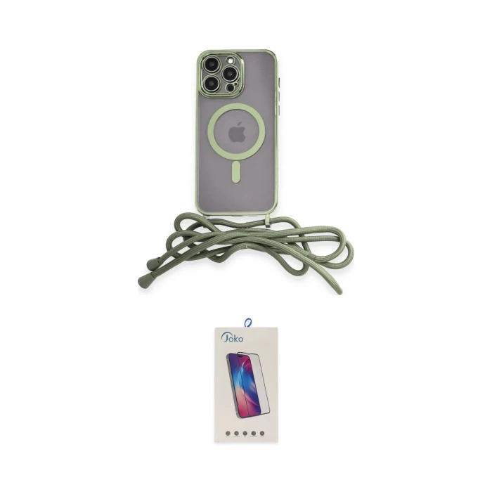 ieg™ iPhone 12 Pro Max Kılıf Eksen Özel Seri - Siyah Joko 5D Cam