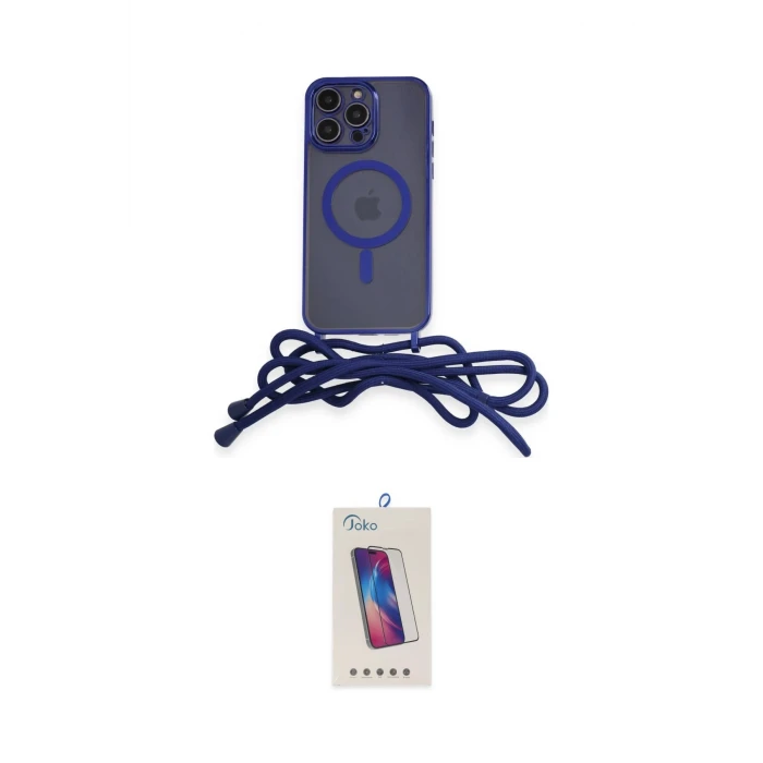 ieg™ iPhone 12 Pro Max Kılıf Eksen Özel Seri - Siyah Joko 5D Cam