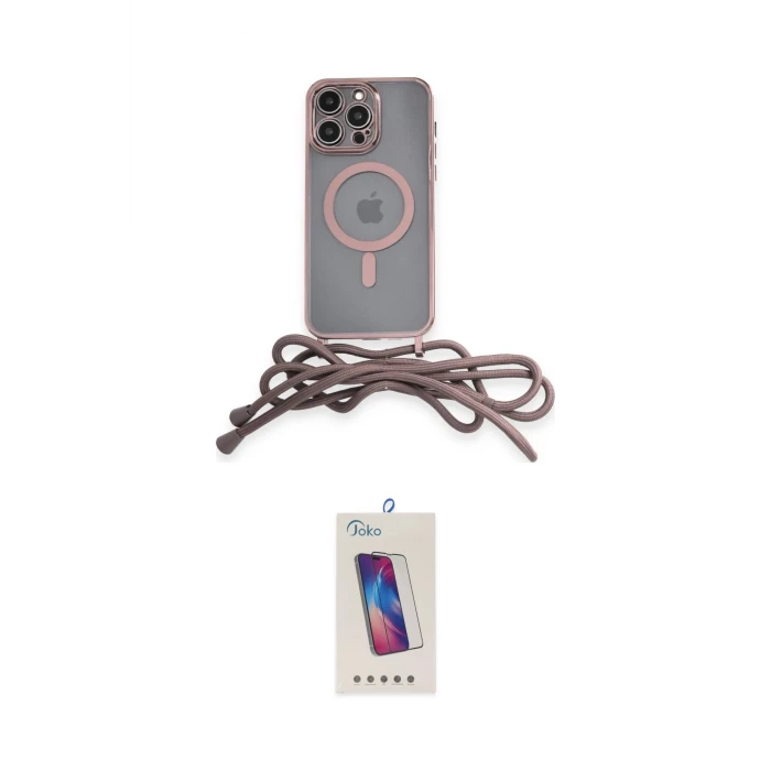 ieg™ iPhone 12 Pro Max Kılıf Eksen Özel Seri - Siyah Joko 5D Cam