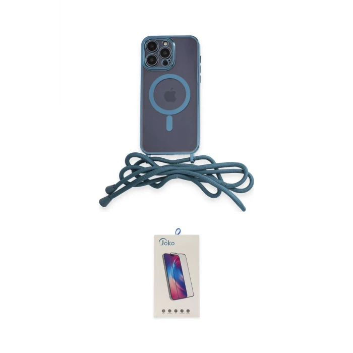 ieg™ iPhone 12 Pro Max Kılıf Eksen Özel Seri - Siyah Joko 5D Cam
