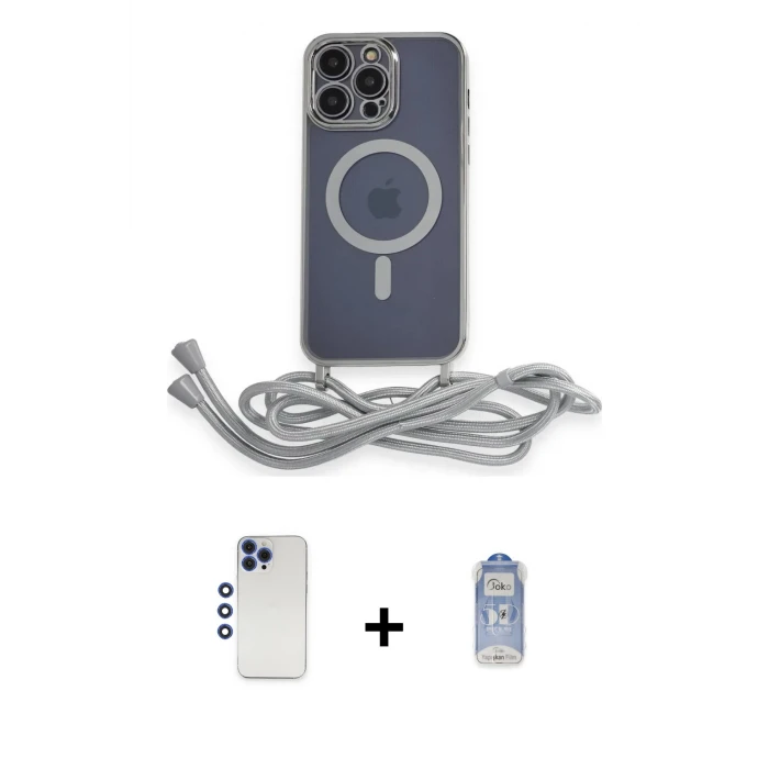 ieg™ iPhone 12 Pro Max Kılıf Eksen Özel Seri - Siyah Joko Magic 5D Cam + Shine Kamera Lens - LT