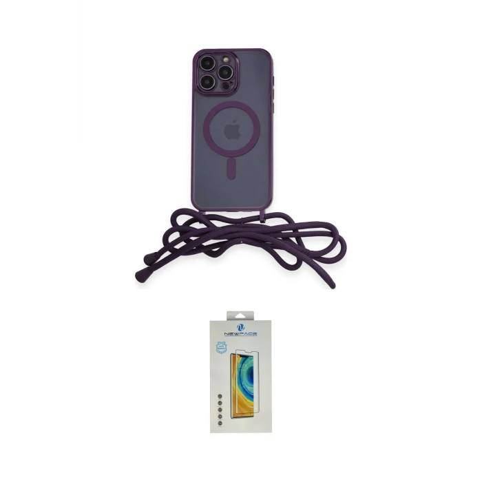 ieg™ iPhone 12 Pro Max Kılıf Eksen Özel Seri - Siyah Polymer Nano Ekran Koruyucu