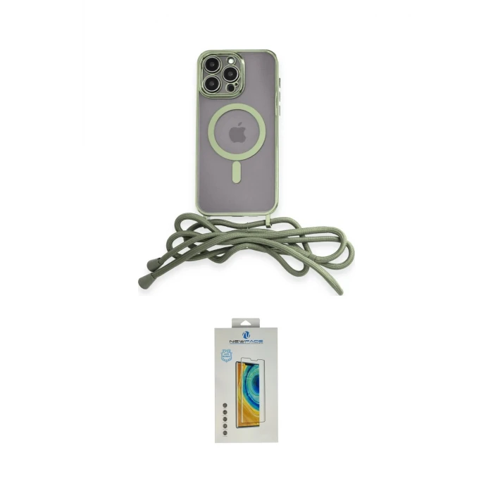 ieg™ iPhone 12 Pro Max Kılıf Eksen Özel Seri - Siyah Polymer Nano Ekran Koruyucu