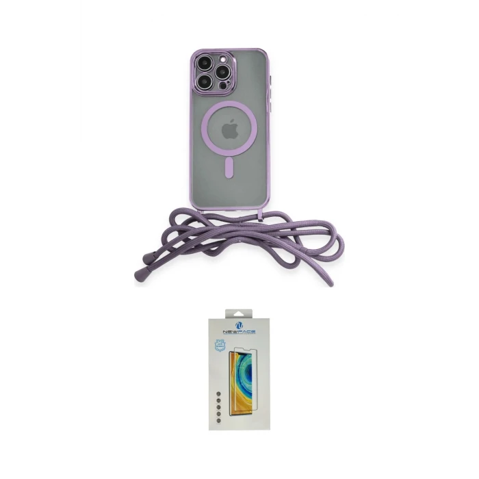 ieg™ iPhone 12 Pro Max Kılıf Eksen Özel Seri - Siyah Polymer Nano Ekran Koruyucu