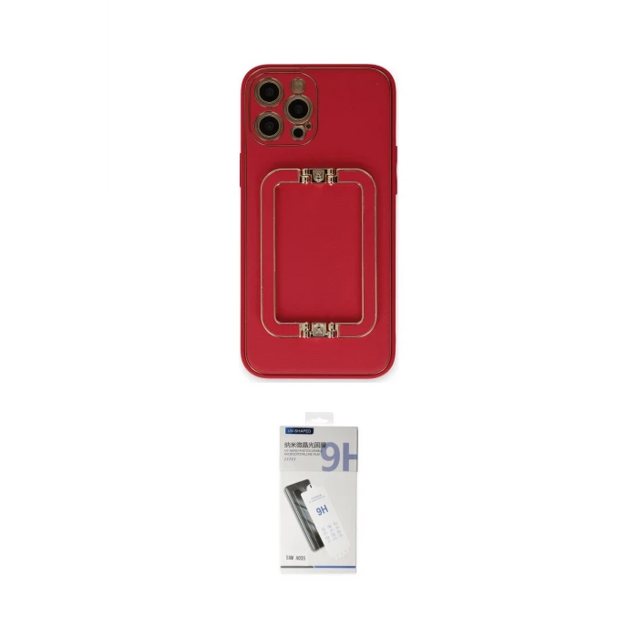 ieg™ iPhone 12 Pro Max Kılıf Kozmos Minimal Prime - Şeffaf Uv Polymer Nano Ekran Koruyucu